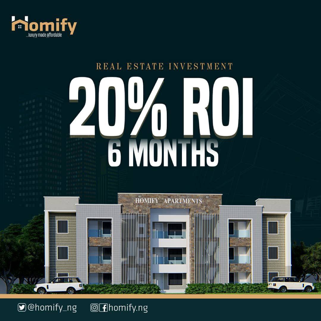 pertinenceltdng's tweet photo. Homify by Pertinence Properties is a real estate investment initiative that offers you a whooping 45% ROI in 12 months or 20% ROI in 6 months when you invest a minimum of N50,000! 

Click on the link in our bio ☝🏾to start investing today ! https://t.co/PHiboHbpBq
