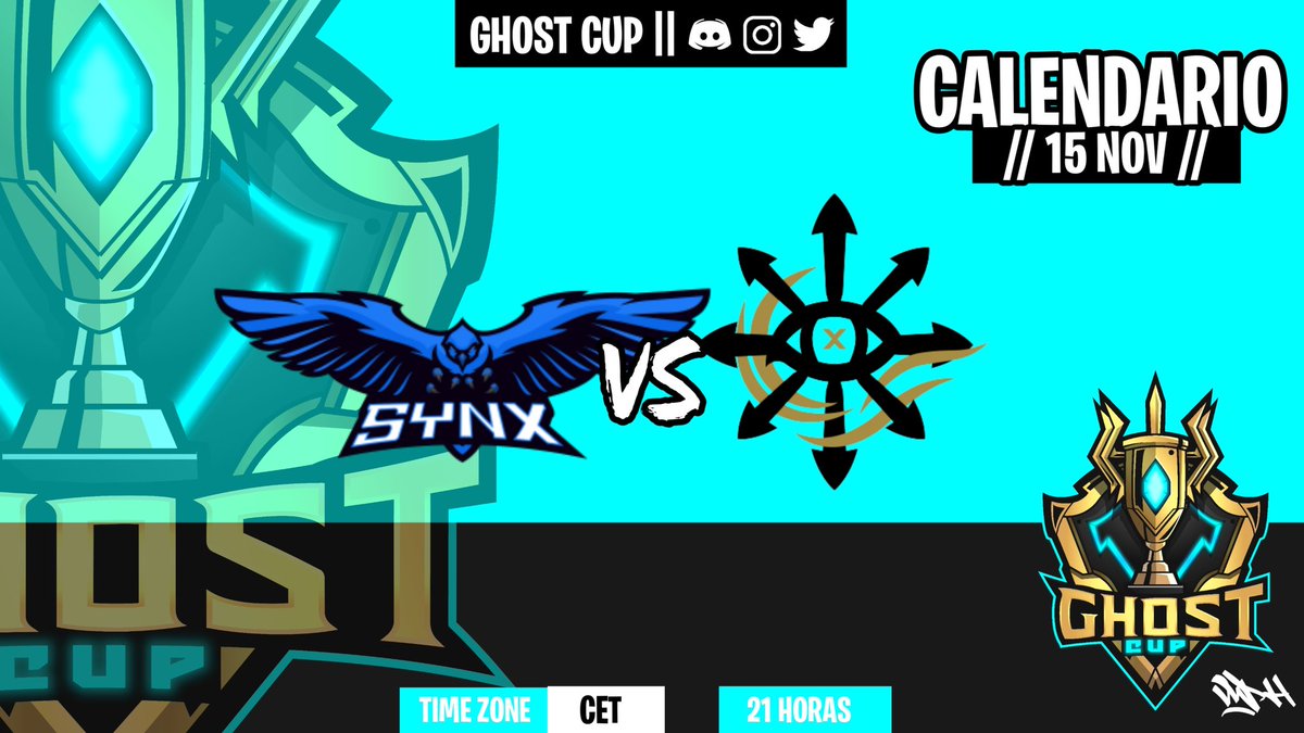 📌| Clasificatorio
📅| 15 Noviembre
🎙️| Caster

⚔️| <a href="/GSLegacyEs/">GS Legacy</a> #girls 🆚 @ReignKillers 
⏰| 20:00
🎙️| <a href="/Jonynho_Dj/">JonynhoDj</a>

⚔️| <a href="/synxGG/">Synx Gaming Club</a> #Merx 🆚 @XenyseSports 
⏰| 21:00
🎙️| <a href="/Jonynho_Dj/">JonynhoDj</a> 

(Mucha suerte a todos los equipos ☘️)