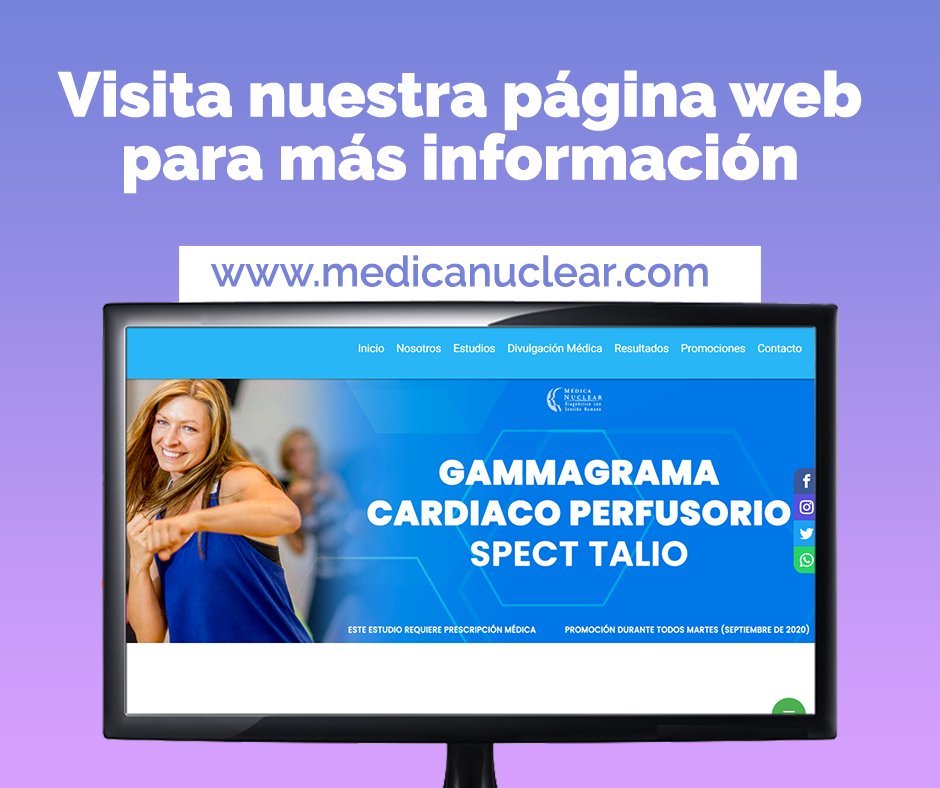 MedicaNuclear's tweet photo. Todo de Médica Nuclear lo podrás encontrar en nuestra página web, date una vuelta y agenda tu cita: https://t.co/3fuQxbPxmR https://t.co/popvEGCpSr