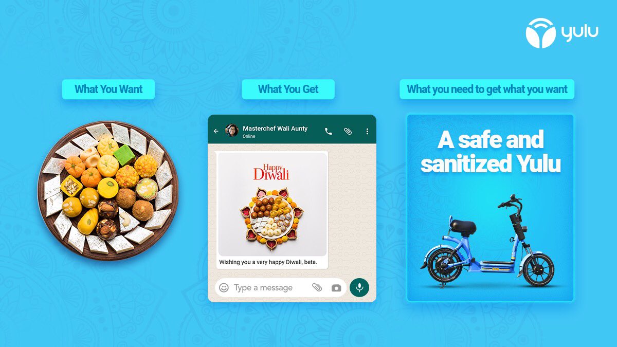 YuluBike's tweet photo. If you want it, go and get it!
#Yulu #diwali2020 #festive #methai #methaiboxes #fun #sweets #sweettooth #relatives #yulubike #commutefriendly #easytoride #ridesafe #rideyulu #safe #sanitised #downloadapp #downloadyulu #nodrivinglicense https://t.co/FuS2BGWGSk