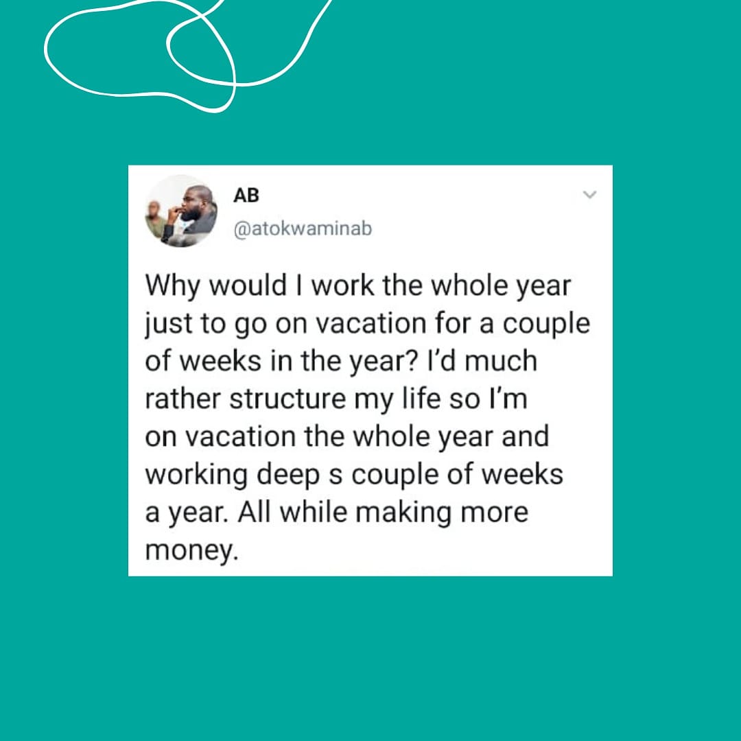 proxyassistant's tweet photo. One way to structure your life will be to delegate/get an assistant.
If you truly want to live a lifestyle of freedom, you need to design it in the best possible way for you and sometimes that means asking for help in just simply day to day living.
Cc: @atokwaminab
#GetAPAss https://t.co/K89oZyE8G5
