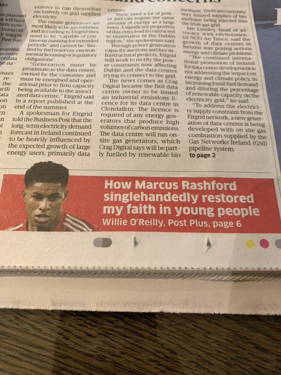 ptglynn's tweet photo. @MarcusRashford @DailyMailUK @MailSport Chin up @MarcusRashford , not all journalists are idiots , this from today’s Business Post here in Ireland https://t.co/ZpImFE49Kt