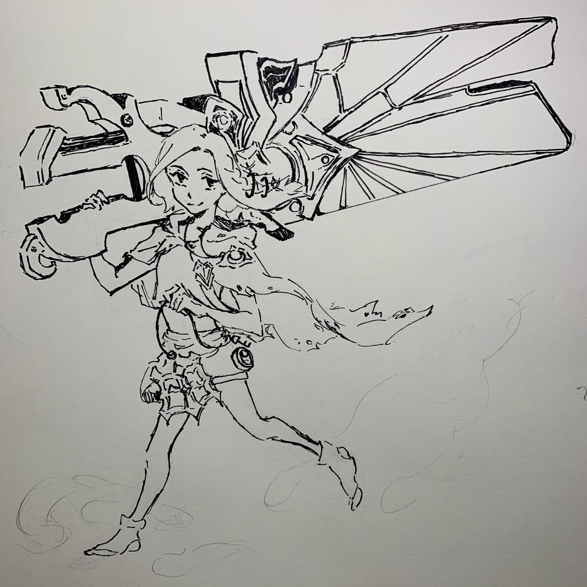 yoberrystrawgur's tweet photo. Was supposed to be for #worldsona but I never managed to finish
Still like the lineart and the gun though aha
(Those are asol’s orbs near the feet but I didn’t want to lineart them) https://t.co/3skdV94rNv