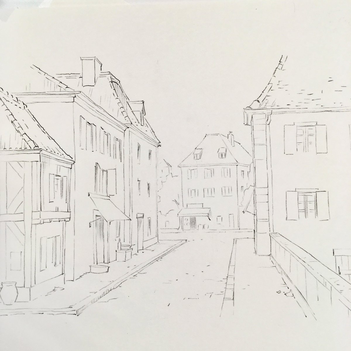 保坂有美 皆さん線画と塗った後を見せてください アニメ背景 ポスターカラーで着彩 アナログです