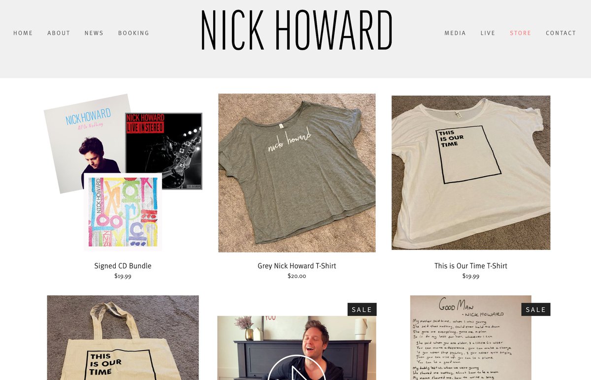 nickhowardmusic's tweet photo. The holidays are coming and there are plenty of goodies available on the store! Gift 'me' to someone you love :)

https://t.co/371PGy5kx6

Personalized handwritten lyrics, videos, t-shirts, CD-bundles and more....check it out! https://t.co/HK56m0F71R