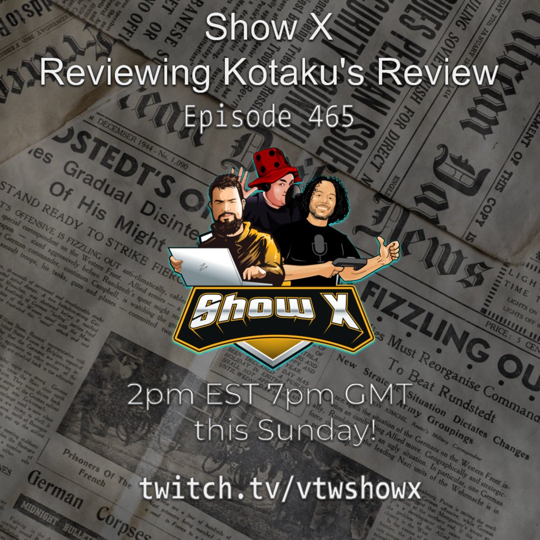 vtwshowx's tweet photo. Today! https://t.co/U7nZ4VHrfs

#podcast #gaming #news #talkshow #gamer #twitch #twitchstreamer #twitchgamer #gamers #psmr #review #gamesjournalists #gamejournalism https://t.co/ULGzLUE4oC