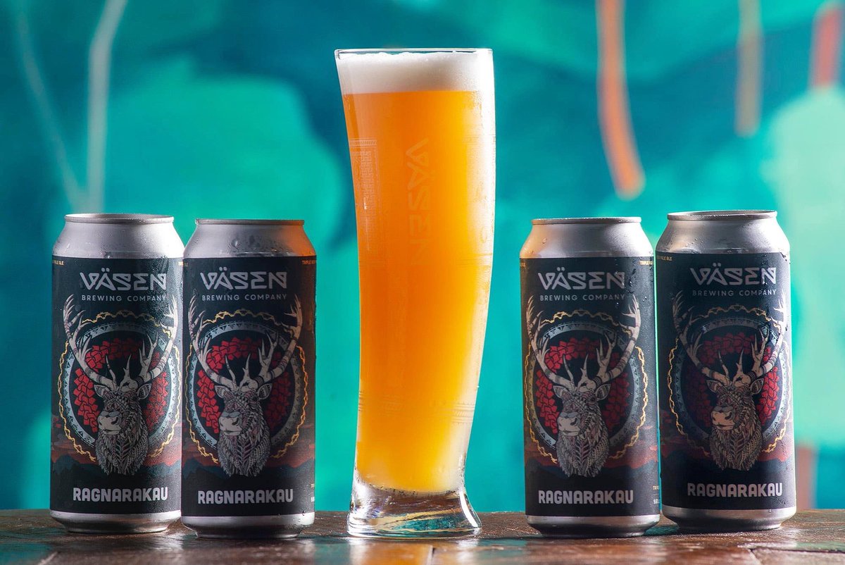 Väsen Brewing (@vasenbrewing) on Twitter photo 9.6% ABV. Tropical. Juicy. And a little dank. Sounds like a good Sunday to us. Get in here for the extraordinarily tasty trio of Nelson Sauvin, Mosaic, and Rakau hops in our newly released hazy triple IPA! Ragnarakau is now available on draft or $19.50 (plus tax) per 4-pack. #rva 9.6% ABV. Tropical. Juicy. And a little dank. Sounds like a good Sunday to us. Get in here for the extraordinarily tasty trio of Nelson Sauvin, Mosaic, and Rakau hops in our newly released hazy triple IPA! Ragnarakau is now available on draft or $19.50 (plus tax) per 4-pack. #rva