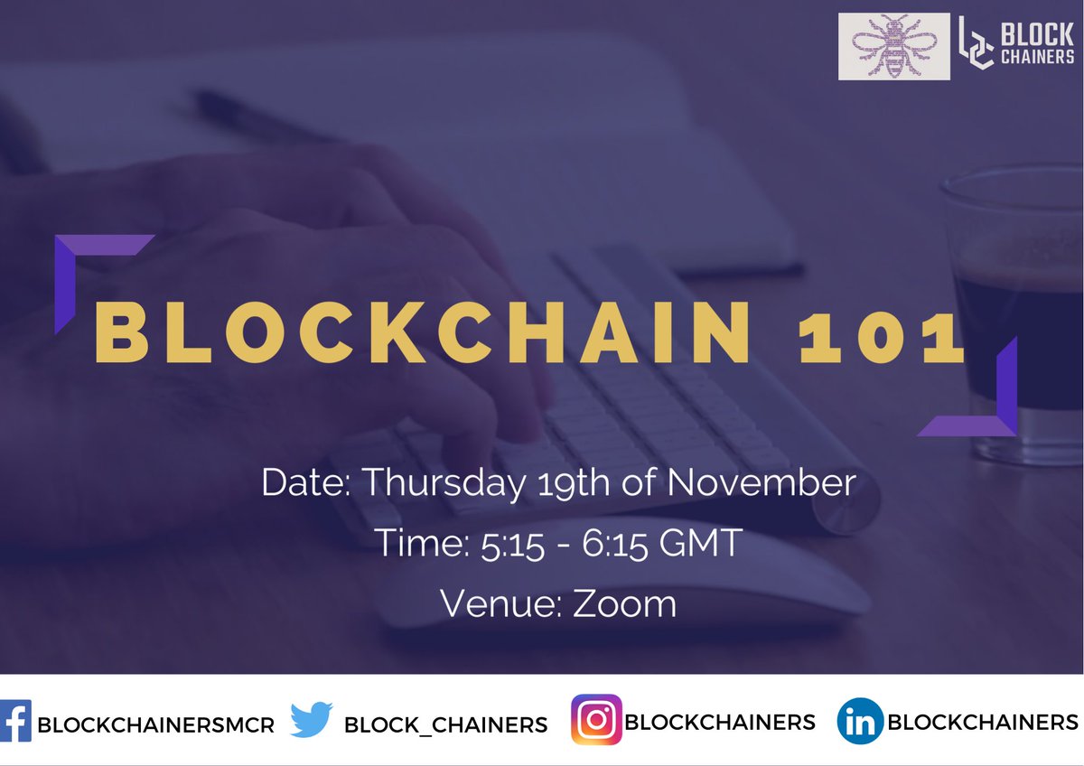 We are excited to be hosting a Blockchain 101 session for those who don't know much about blockchain! With its increasing use across various industries, it's a great opportunity to learn about a technology that is relevant!

Sign up to the event here: eventbrite.com/e/blockchain-1…