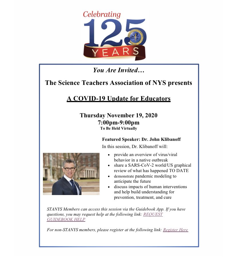 Open to all STANYS members via the guidebook app. Not a member? Join at STANYS.org.