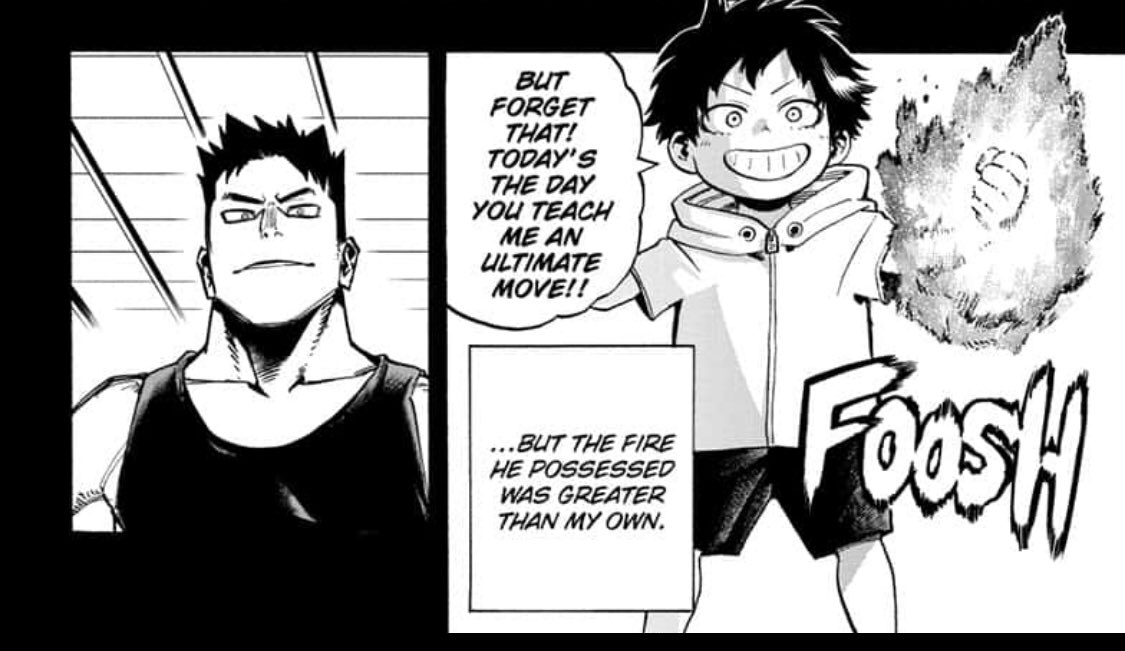 Enji was happy that he finally got Shouto, the son with THE quirk. But while having the “perfect quirk”, Shouto wasn’t as eager as Touya when it comes to training (as seen on the panel) and it made Enji got impatient and abused him.