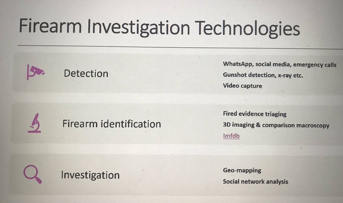 Such a fascinating lecture on 'Detecting &amp; investigating firearm incidents'  <a href="/DrRachelBK/">Rachel Bolton-King</a> 
#ballistics #forensics #firearms #ammo