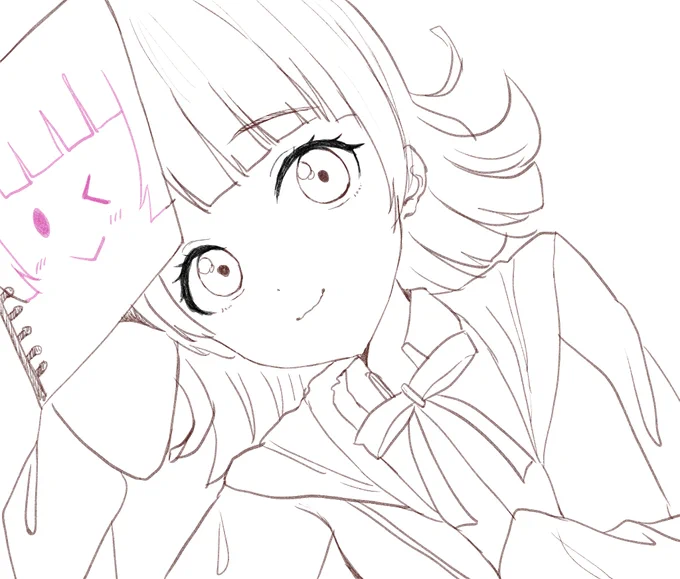 璃奈ちゃん
#皆さん線画と塗った後を見せてください 