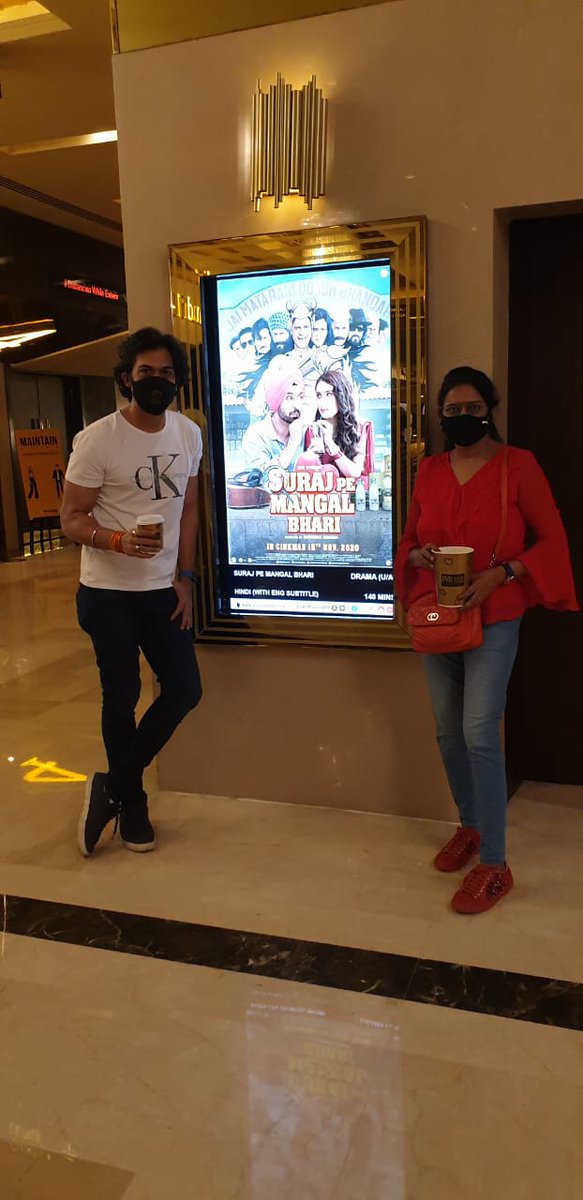 Amit Sharma (@amitsharma51082) on Twitter photo So glad to finally be able to visit the theatres after a challenging period of 8months.
Had a grand time watching #SurajPeMangalBhari with friends and family.
#cinemareopen #chalocinema <a href="/diljitdosanjh/">DILJIT DOSANJH</a> <a href="/BajpayeeManoj/">manoj bajpayee</a> <a href="/annukapoor_/">Dr. ANNU KAPOOR</a> <a href="/ZeeStudios_/">Zee Studios</a> <a href="/_PVRCinemas/">P V R C i n e m a s</a> <a href="/MirajCinemas/">Miraj Cinemas</a> So glad to finally be able to visit the theatres after a challenging period of 8months.
Had a grand time watching #SurajPeMangalBhari with friends and family.
#cinemareopen #chalocinema <a href="/diljitdosanjh/">DILJIT DOSANJH</a> <a href="/BajpayeeManoj/">manoj bajpayee</a> <a href="/annukapoor_/">Dr. ANNU KAPOOR</a> <a href="/ZeeStudios_/">Zee Studios</a> <a href="/_PVRCinemas/">P V R C i n e m a s</a> <a href="/MirajCinemas/">Miraj Cinemas</a>