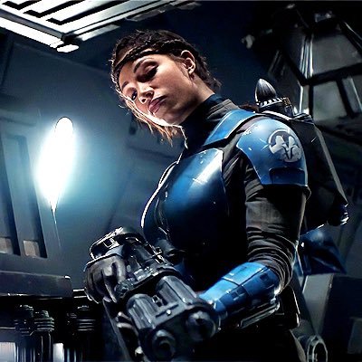 oocmandalorian's tweet photo. Sasha Banks as Koska Reeves in The Mandalorian. That's the tweet. 
#TheMandalorian https://t.co/QEGqQVWlAh