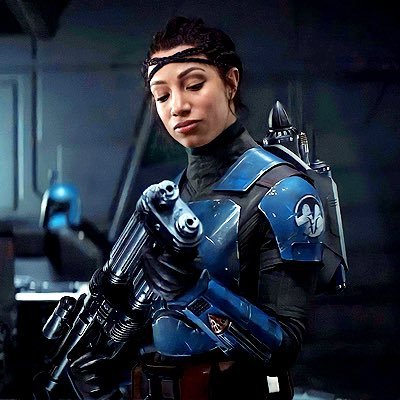 oocmandalorian's tweet photo. Sasha Banks as Koska Reeves in The Mandalorian. That's the tweet. 
#TheMandalorian https://t.co/QEGqQVWlAh