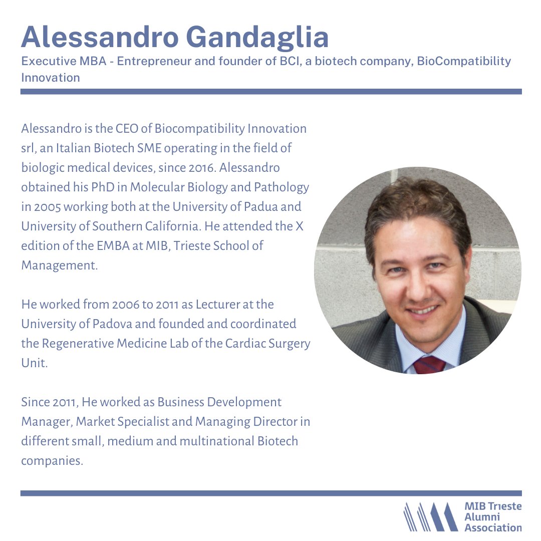 #MIBAlumni Virtual Reunion | #Nov21st 2020
ALUMNI STORIES. Let's "interview" the speakers!
It’s time to find out more about the MIBAlumni that will be present on our virtual stage!
Today we introduce Alessandro Gandaglia!
👉Register now: mib.edu/2020-virtual-a…
#MIBSpirit