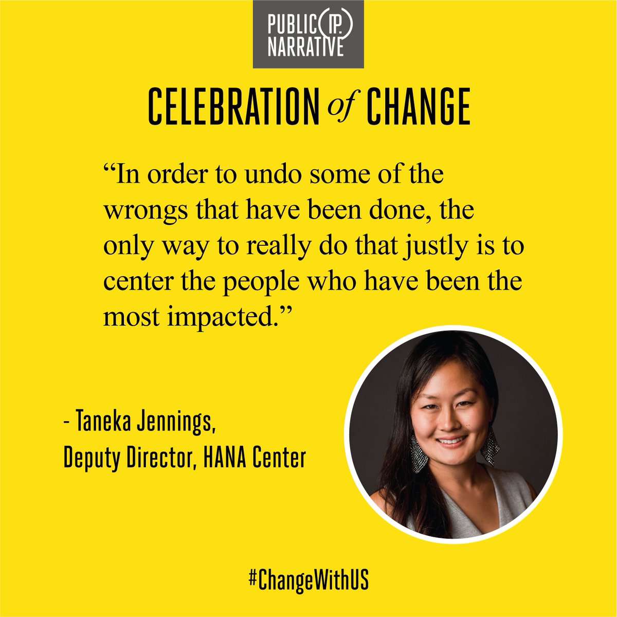 PublicNarrative's tweet photo. The stories we narrate are important. When asked about equity, during our Celebration of Change, panelists from
@NUFeinbergMed @HANACenter @peerplusETA shared their thoughts. You can #ChangeWithUS here: https://t.co/EH9acjrfmr… #CelebrationOfChange https://t.co/ATaB8IpAH3