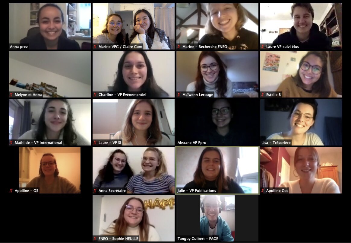La_FNEO's tweet photo. C’est la fin de ce week-end de formation à distance 💻 avec nos supers formateurs @Tanguy_FAGE et @Paul_FAGE ! ✅

Nous sommes désormais prêtes à former à notre tour ! 

Cc @La_FAGE https://t.co/t4s5J0aB3Z