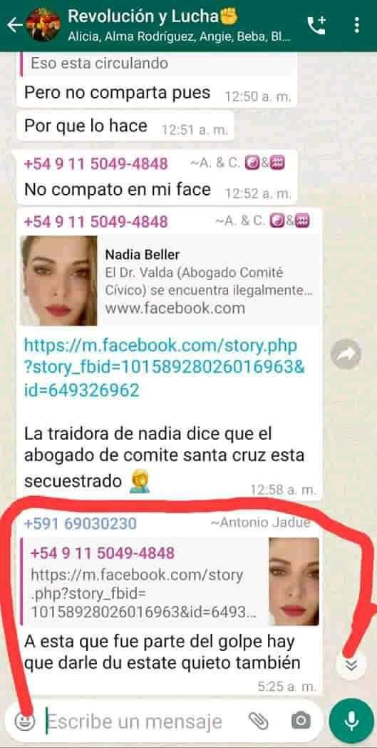 MeleanNury's tweet photo. Antonio Jadue, consultor de marketing político que trabajó en la campaña de Arce, llama a dar un estate quieto a Nadia Beller por denunciar la aprehensión ilegal del abogado Valda
¡Se hacen los machitos porque tienen la banda de delincuentes que los protegen, sin eso no son nada! https://t.co/90KtTi35rx