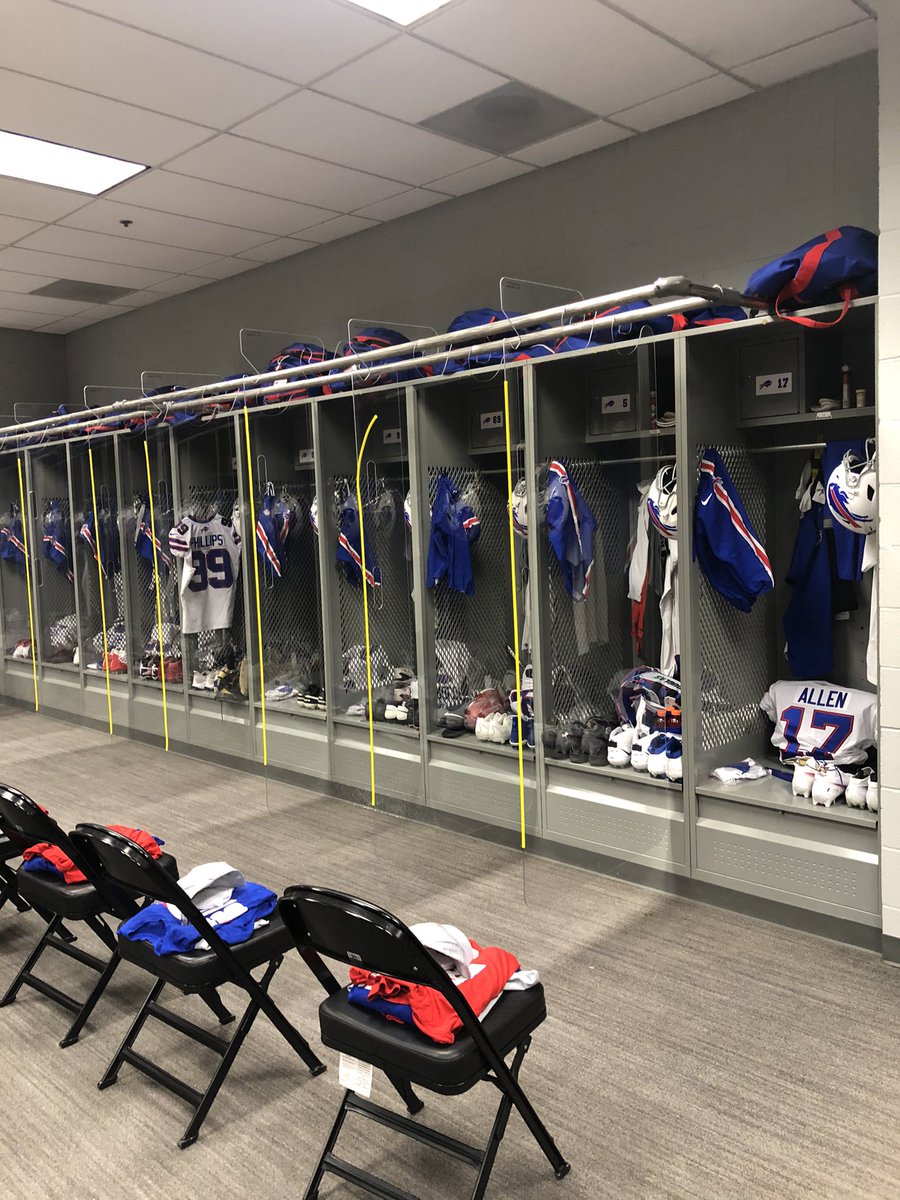 billsequipment's tweet photo. Locker room setup in Arizona #BillsMafia https://t.co/VQ4kAy9bnc