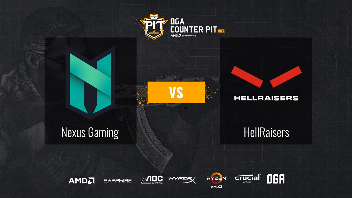OGA Counter PIT (@ogacounterpit) on Twitter photo We start off with the lower bracket finals!
<a href="/NexusGamingRo/">Nexus Gaming</a> vs <a href="/HELLRAISERSgg/">HellRaisers</a>
#CSGO #ogacounterpit
🕕18:00 CET
📺twitch.tv/ogacounterpit We start off with the lower bracket finals!
<a href="/NexusGamingRo/">Nexus Gaming</a> vs <a href="/HELLRAISERSgg/">HellRaisers</a>
#CSGO #ogacounterpit
🕕18:00 CET
📺twitch.tv/ogacounterpit