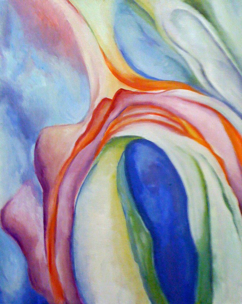 Thread: Georgia O’Keeffe (1887-1986) was born on this day. The Irish-American painter has been described as the mother of American modernism. Radiator Building - Night, New York (1927), Red Hills & White Shell (1938) & Music Pink & Blue II (1918)