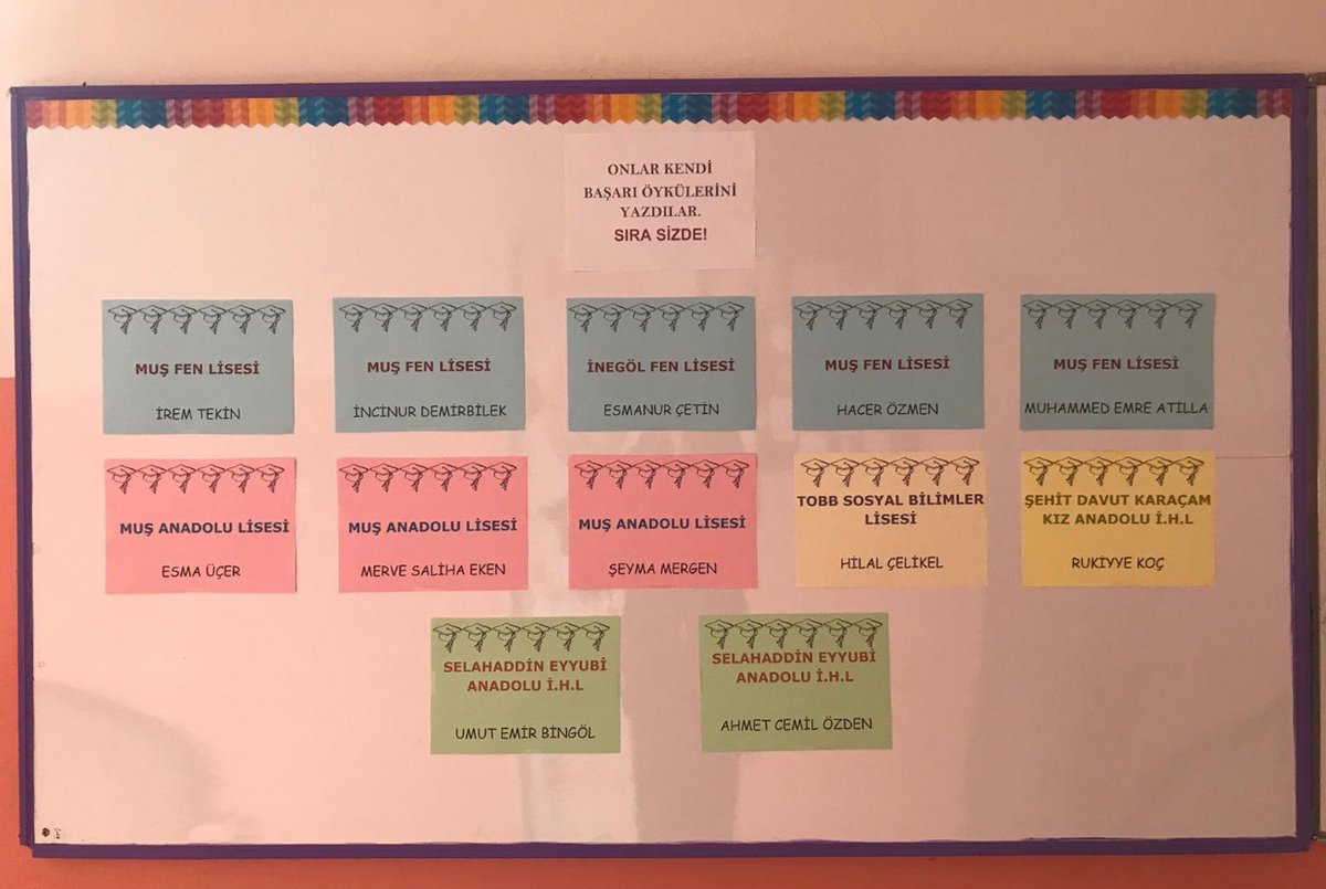 Onlar kendi başarı öykülerini yazdılar. Sıra neden sizde olmasın? 8. Sınıflarımıza yönelik deneme sınavlarına devam ediyoruz.  <a href="/tcmeb/">Millî Eğitim Bakanlığı</a> <a href="/MusMilliEgitim1/">Muş İl Millî Eğitim Müdürlüğü</a> <a href="/ziyaselcuk/">Ziya Selçuk</a> <a href="/EnverkV/">Enver KIVANÇ</a> @EvrenBiter <a href="/TCMusValiligi/">T.C. Muş Valiliği</a>