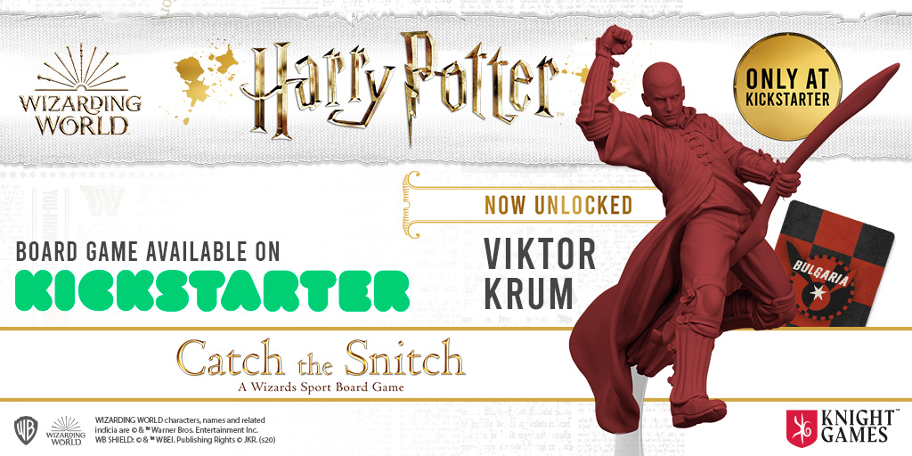 Krum, Krum, #Krum!
Just UNLOCKED the most famous profesional Quidditch Seeker in the world, #ViktorKrum.
A player that can be in the Bulgarian national team replacing the basic Seeker to give you the advantage of having him in the field.
Available at #Kickstarter!