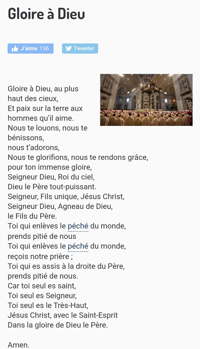 Le Gloria : #Gloria  #Gloire  #messe  #liturgie