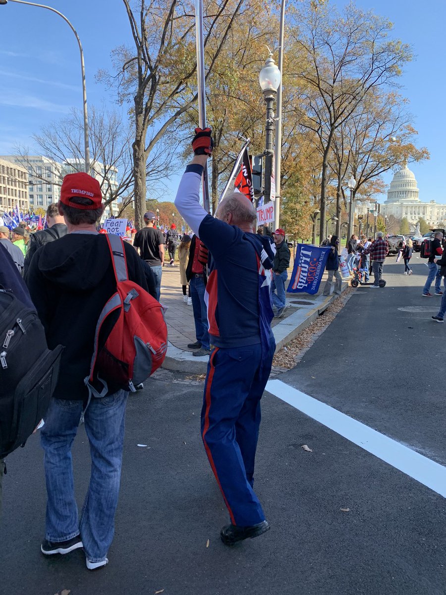 GasPassChic's tweet photo. LGBTQ, old Marine holding up Marine flag, dogs supporting an Audit of the Vote https://t.co/2qwh2IWJ83