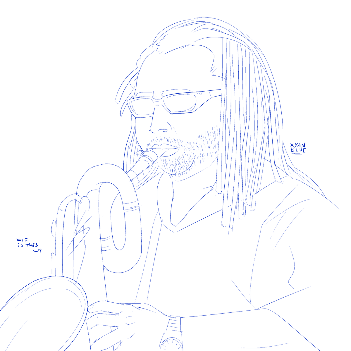 Xyan_Blue's tweet photo. felt like sketching the Groo Grux King for practice #leroimoore #davematthewsband https://t.co/omqlWogJzR