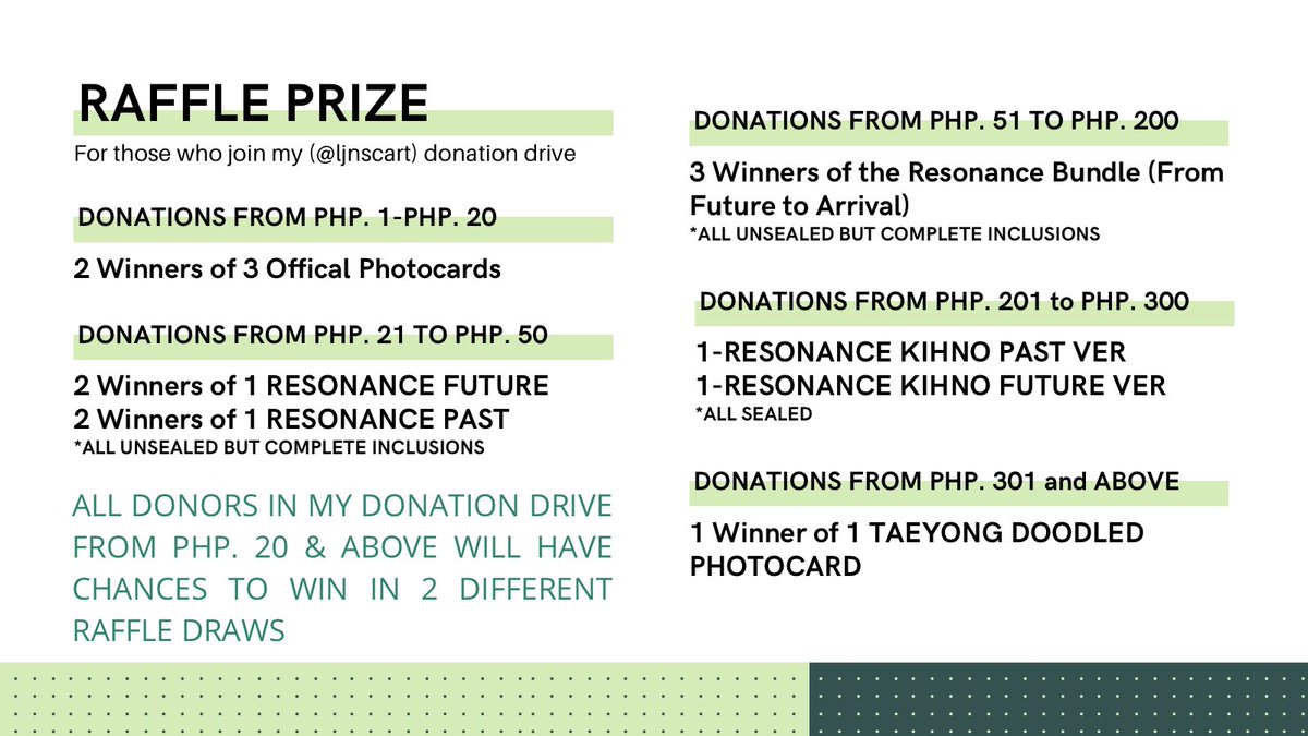 ljnscart's tweet photo. 🐶 #ljnsGA EXTEND YOUR HELP, SAVE THE PHILILPINES

DONATION DRIVE + GA

Mechanics: RT, Donate, Send proof of donation

Send Proof of Donation here: https://t.co/dqBrHzHXXn

GRAND PRIZES: SYB PC (Secret Member), JH SIGNED PAGE

Minimum donation: Php. 1
Goal: Php. 20, 200 https://t.co/X9e5LwPZBf
