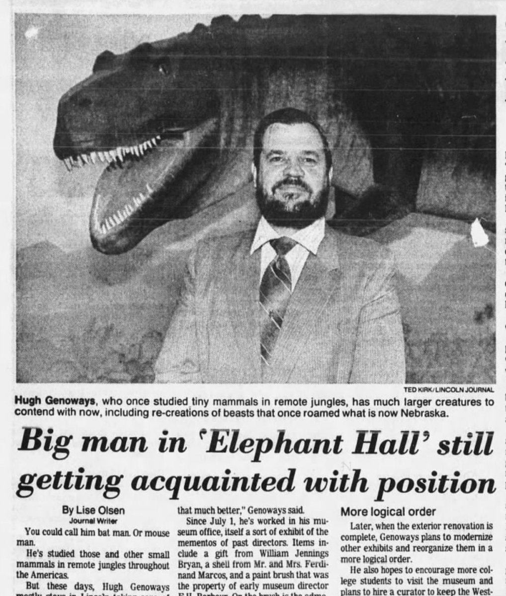 In 1986, we moved back to Nebraska, and he became the director of the University of Nebraska State Museum, housed in Morrill Hall but affectionately known as “Elephant Hall” because of all the fossil mammoth and mastodons on exhibit there.