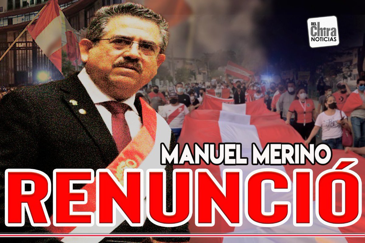 DelChiraNoticia's tweet photo. @MerinoDeLama renunció a la presidencia de la República del #Perú https://t.co/VANUZ4Fo1O