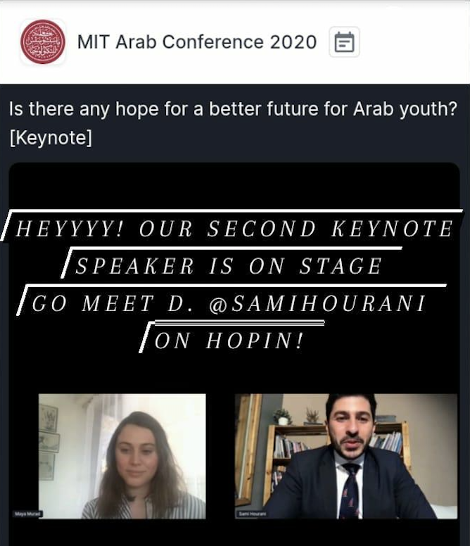 MITarabconf's tweet photo. Today we had a very exciting start with a panel about Healthcare and we had the honor of speaking with Dr. Sami Hourani on a better future, we also had great startups pitching and much more to go.. 🤩 https://t.co/x0k1pKcIsz