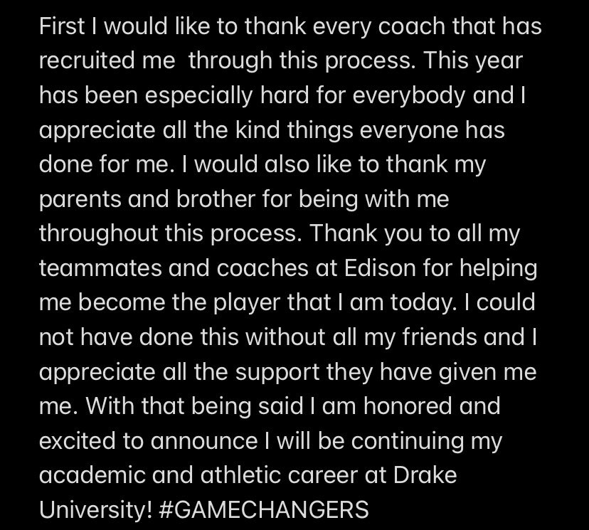 Committed 🤝💙 #GameChangers <a href="/tstepsis/">Todd Stepsis</a> @coachsflynn @DrakeCoachSmith @KirkWherritt