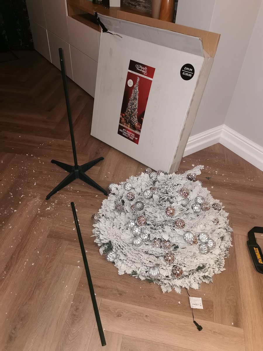 EmmaJaneWylde's tweet photo. @TheRangeUK hi, we purchased this new tree today and brought it all the way home to find there is no transformer and it should be supplied with it. Very disappointed toddler. https://t.co/UyNO5mUvSi