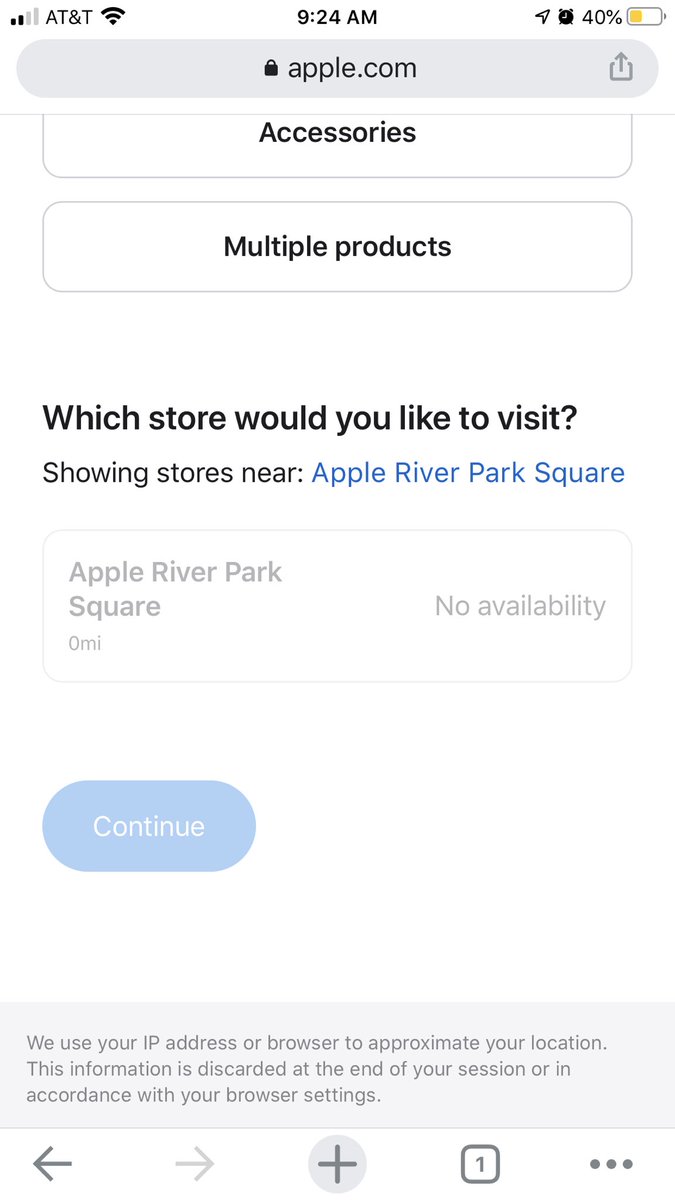 There’s only one <a href="/Apple/">Apple</a> location near me and I’m not able to book an appointment. Can you help me <a href="/AppleSupport/">Apple Support</a>?