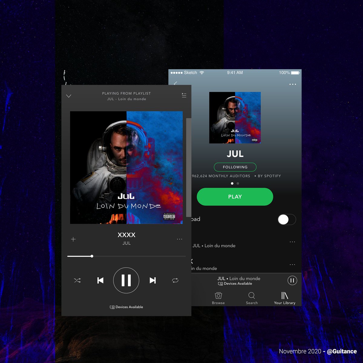 guitance's tweet photo. @jul On y est ! Voilà ma proposition pour la Cover "Loin du monde" ! Merci par avance pour votre soutiens ! 🦾 https://t.co/DJ6C5YH3hV
