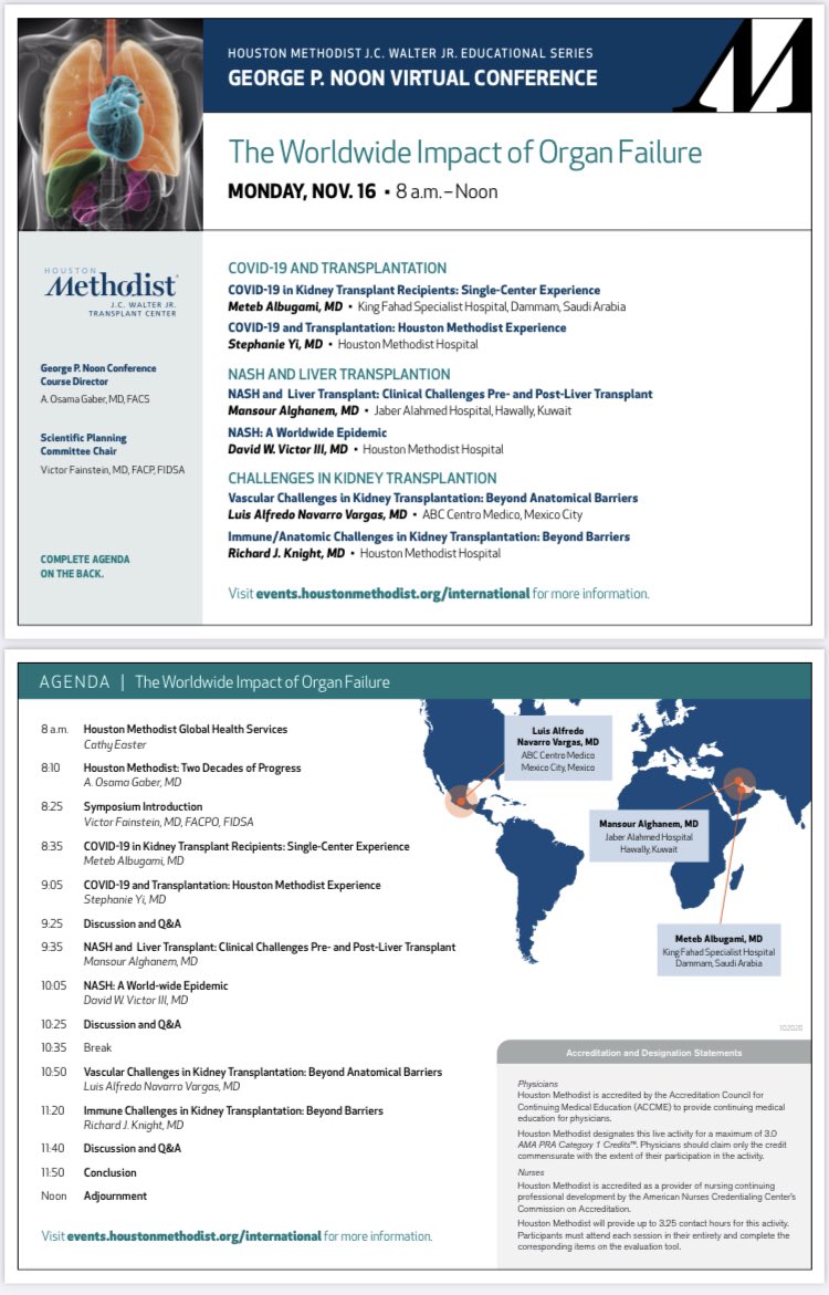 One more day until the <a href="/HMethodistMD/">Houston Methodist MD</a> J.C. Walter Jr. Transplant Center George P. Noon virtual conference! 
There’s still time to register for any of the four days, come check us out!
