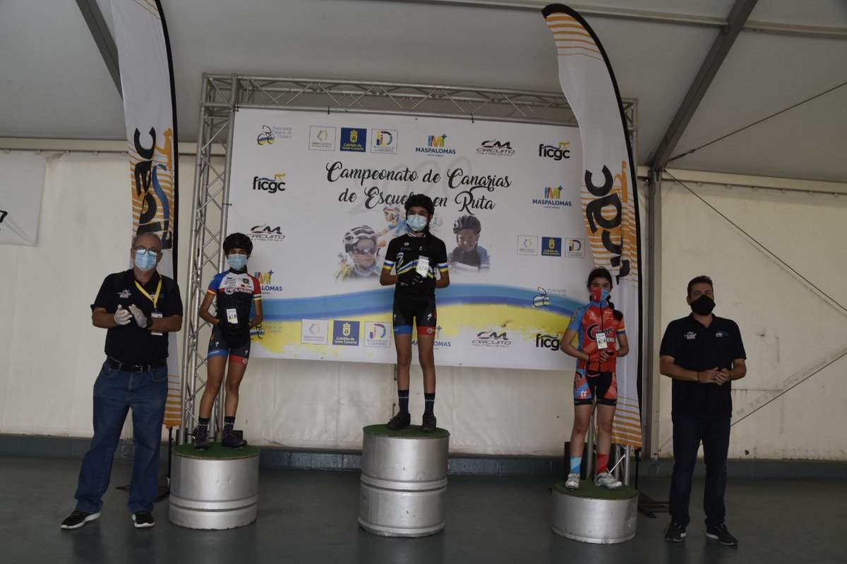 fedcanciclismo's tweet photo. 🙌👧🧒  Fotos de los distintos pódium de el Campeonato de Canarias de Ruta de Escuelas celebrado hoy domingo 15 de noviembre, en el Aeroclub de Maspalomas.
Felicidades a todos los participantes!!!! https://t.co/fcmA08ViFp