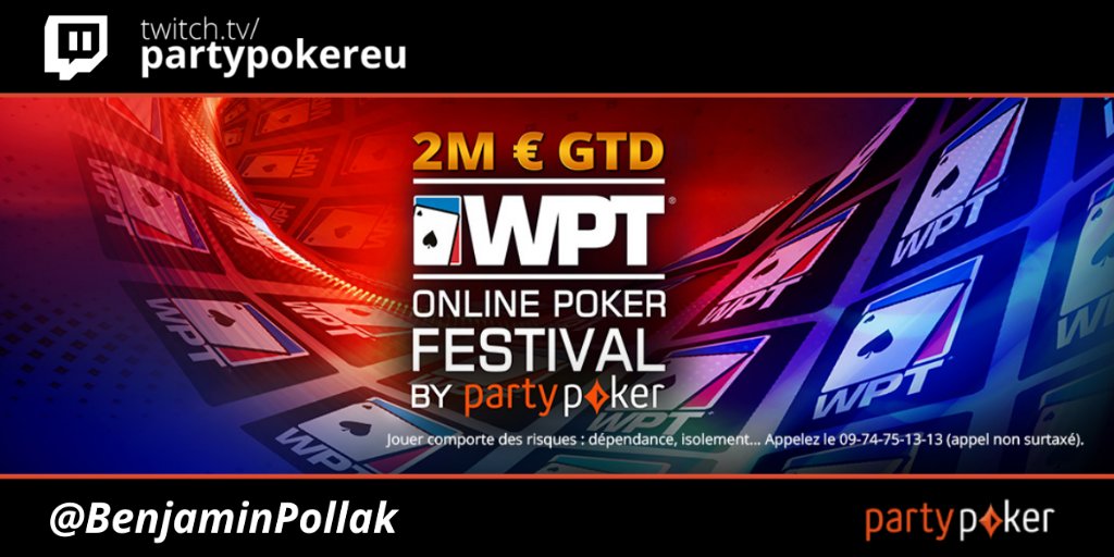 FRpartypoker's tweet photo. 🕴Ce soir, il faudra avoir les nerfs solides !
💶1 000 € de buy-in,
💰100 000 € garantis,
🕖Départ à 19 heures.
😎Et le tout, #live sur #Twitch avec @PollakB !
🏆Qui ira chercher le trophée WPT ?
➡https://t.co/mRsy9q0FSF
🔞Jeu Responsable 
Love Poker #joinparty https://t.co/bLXpgEUl8T