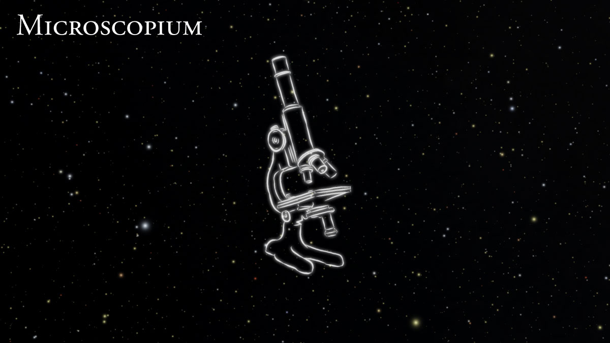 jameshedberg's tweet photo. Another #scientificinstrument can be found just south of Capricornus. The #constellation Microscopium was another addition by de Lacaille. It seems most folks agree that there's not much of interest in this constellation so we'll just leave it be, and appreciate the µ-scope. https://t.co/gWcHM6Age1