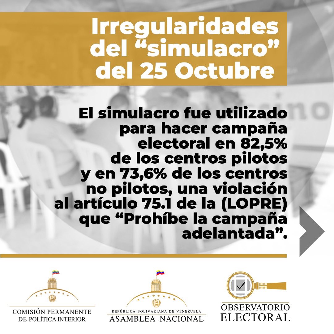 oliviaylozano's tweet photo. A través del chantaje, coacción e intimidación, el régimen manipula a los venezolanos para que participen y legitimen este parapeto. 

Si este tipo de atropellos ocurren en un “simulacro”, ¿qué nos espera el día del fraude #6D? https://t.co/u2H2TF4dY8