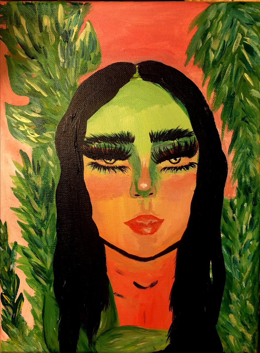 SageFire7's tweet photo. Introducing our first two paintings by Yessenia Mendez! 🌱💙🌍
“Mango Girl” and “Siren” are now up for sale! DM us to purchase ✨💙 https://t.co/J4bfk7Eepm