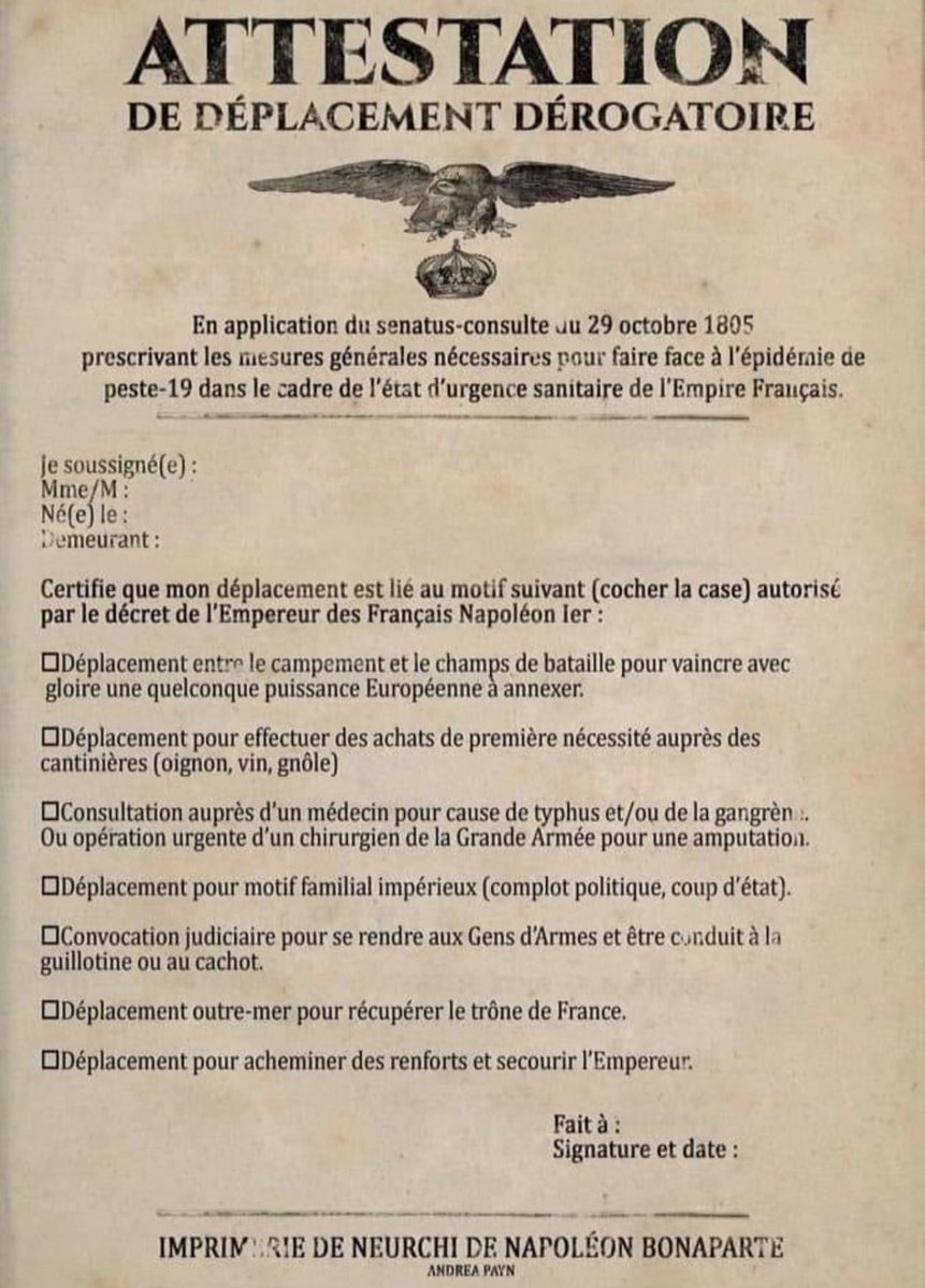 lesignaleurblog's tweet photo. ah et n'oubliez pas vos attestations ! 🤪 https://t.co/x5SKu4EF2U