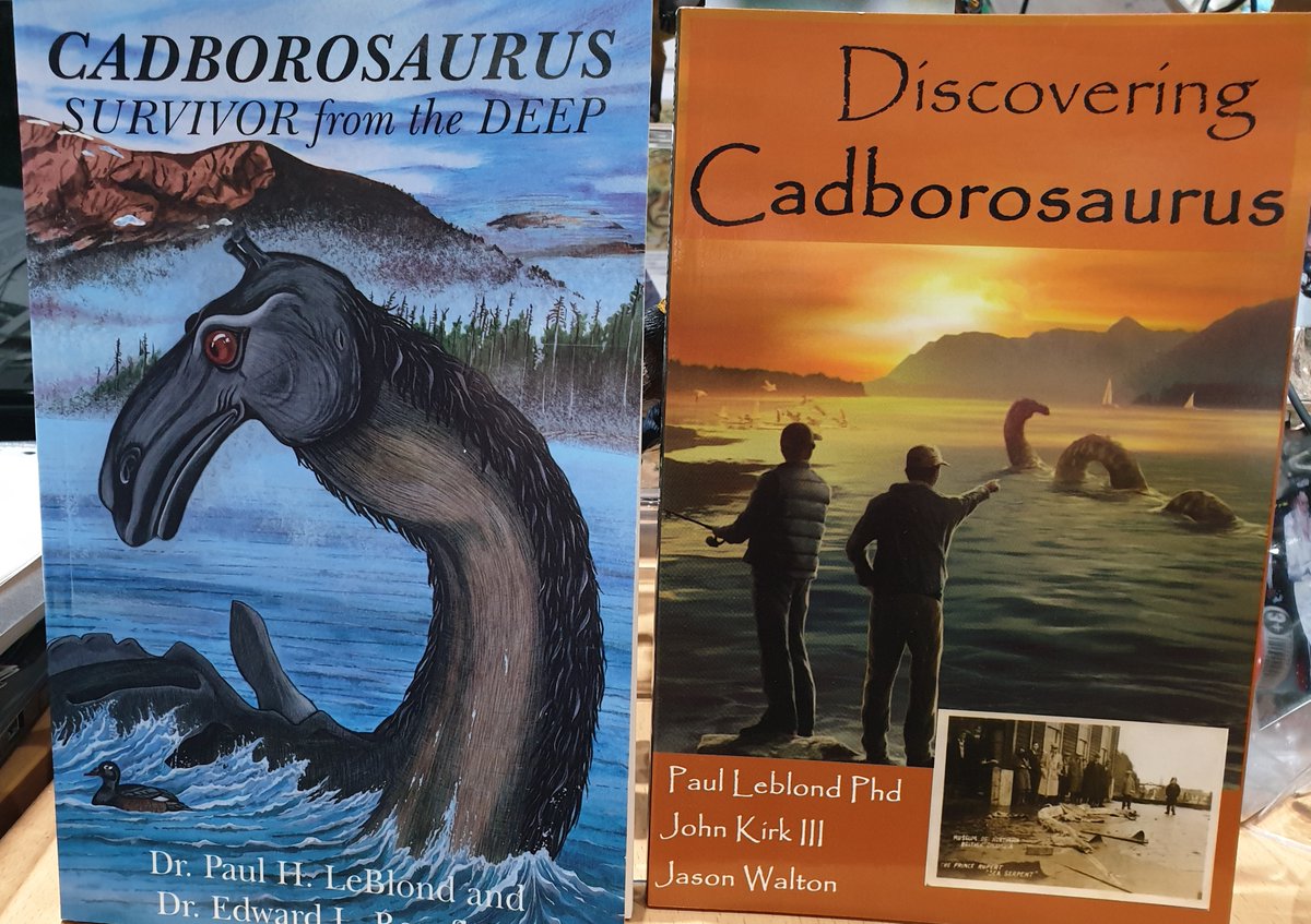 That’s where we’ll end things. There’s much more to the  #Cadborosaurus saga, easily enough for a book. In fact two books (shown here) do discuss the creature, but only from the point of view of it being a real marine vertebrate, not from the more critical stance discussed here…