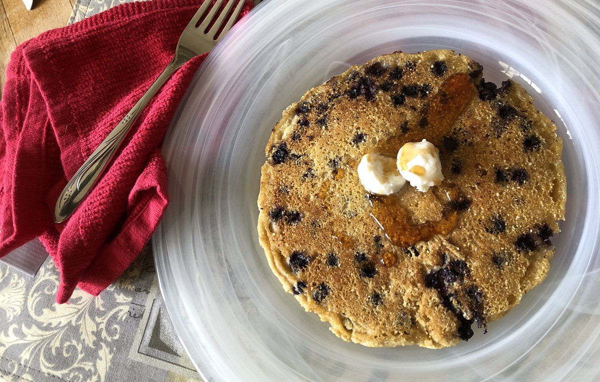 OrganicShopper's tweet photo. Enjoyed some of Organic Chef Tom’s Good Morning gluten-free pancakes with @MiyokosCreamery vegan butter and organic maple syrup. Yum!! https://t.co/ETBM7Zv5yI
