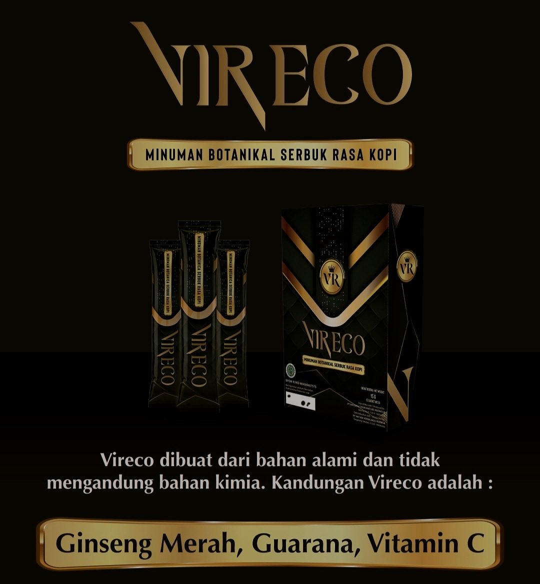 vireco_store's tweet photo. Vireco Suplemen Pria Alami berbahan dasar RED GINSENG KOREA, GUARANA, dan VITAMIN C. Selain peredaran darah lancar, bisa bikin Mr.P bekerja optimal, imun tubuh pun meningkat! 

VIRECO
Isi 5 sachet
IG: vireco_store
Tokopedia: Vireco Store
Shopee: Vireco Store
#vireco https://t.co/uusPkMIQKD