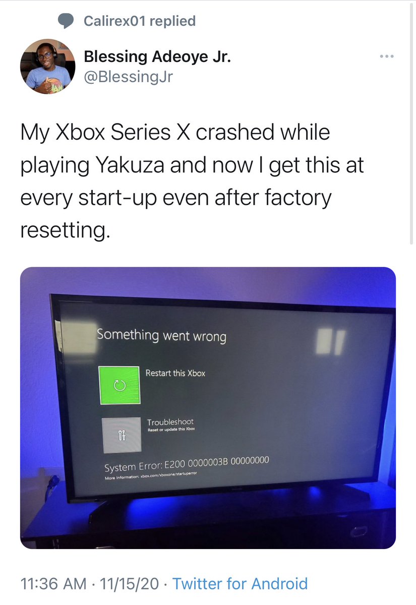New Year Jaydub Auf Twitter I Am Seeing Too Many Xsx Problems Xbox Series X Has Some Issues Too Not Nearly As Many As Xsx The Console Hard Crashing And Needing To